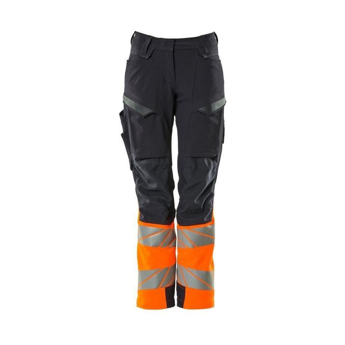 Mascot®Accelerate Safe Arbejdsbukser knælommer dame pasform stretch 19178-511-01014 mørk marine/hi-vis orange