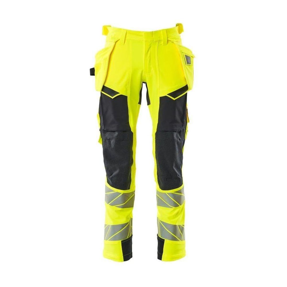 Mascot®Accelerate Safe håndværkerbukser hængelommer 19031-711-22210-17010 hi-vis gul/mørk marine