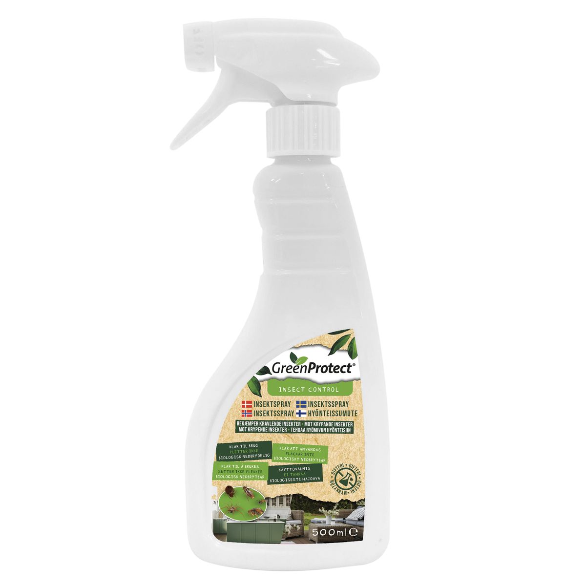 GreenProtect Insektspray 500 ml Effektiv bekæmpelse af kravlende insekter