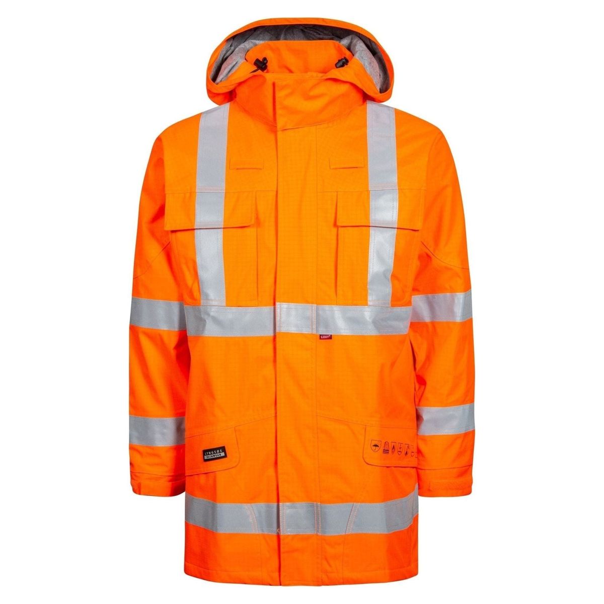 Lyngsøe multinorm Hi-vis jakke rivfast med foer ARC-LR17055