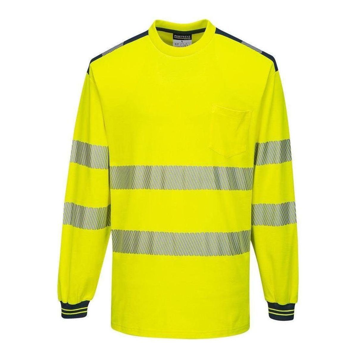 Portwest PW3 Hi-Vis Langærmet T-shirt T185