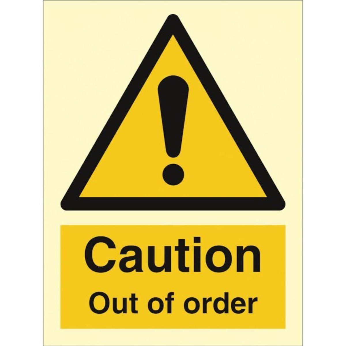 Sign IMO Caution out of order 107115