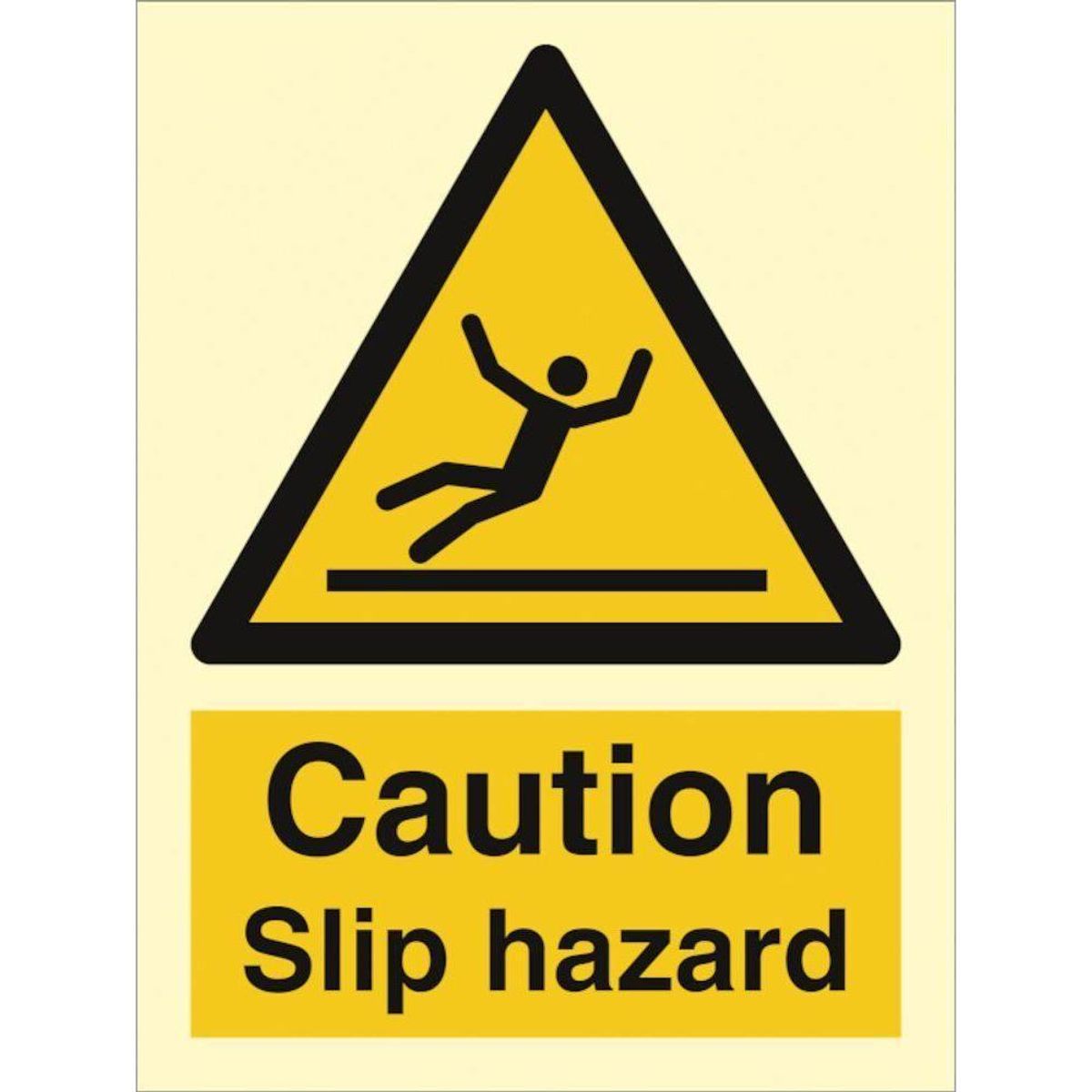 Sign IMO Caution Slip hazard 107095