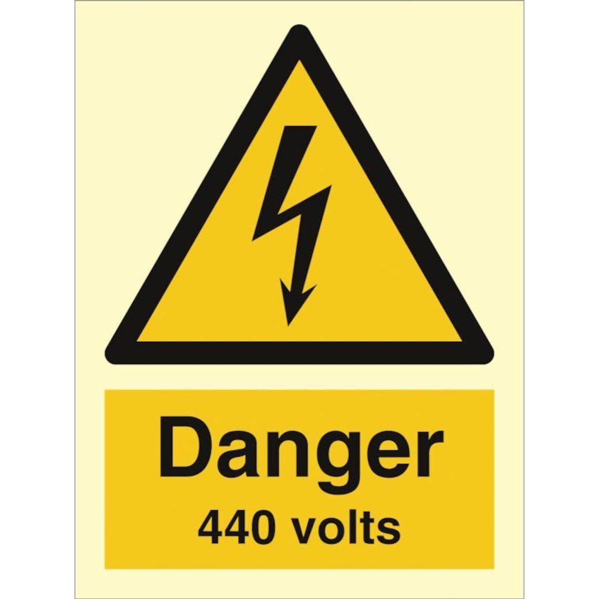 Sign IMO Danger 440 Volts 107038