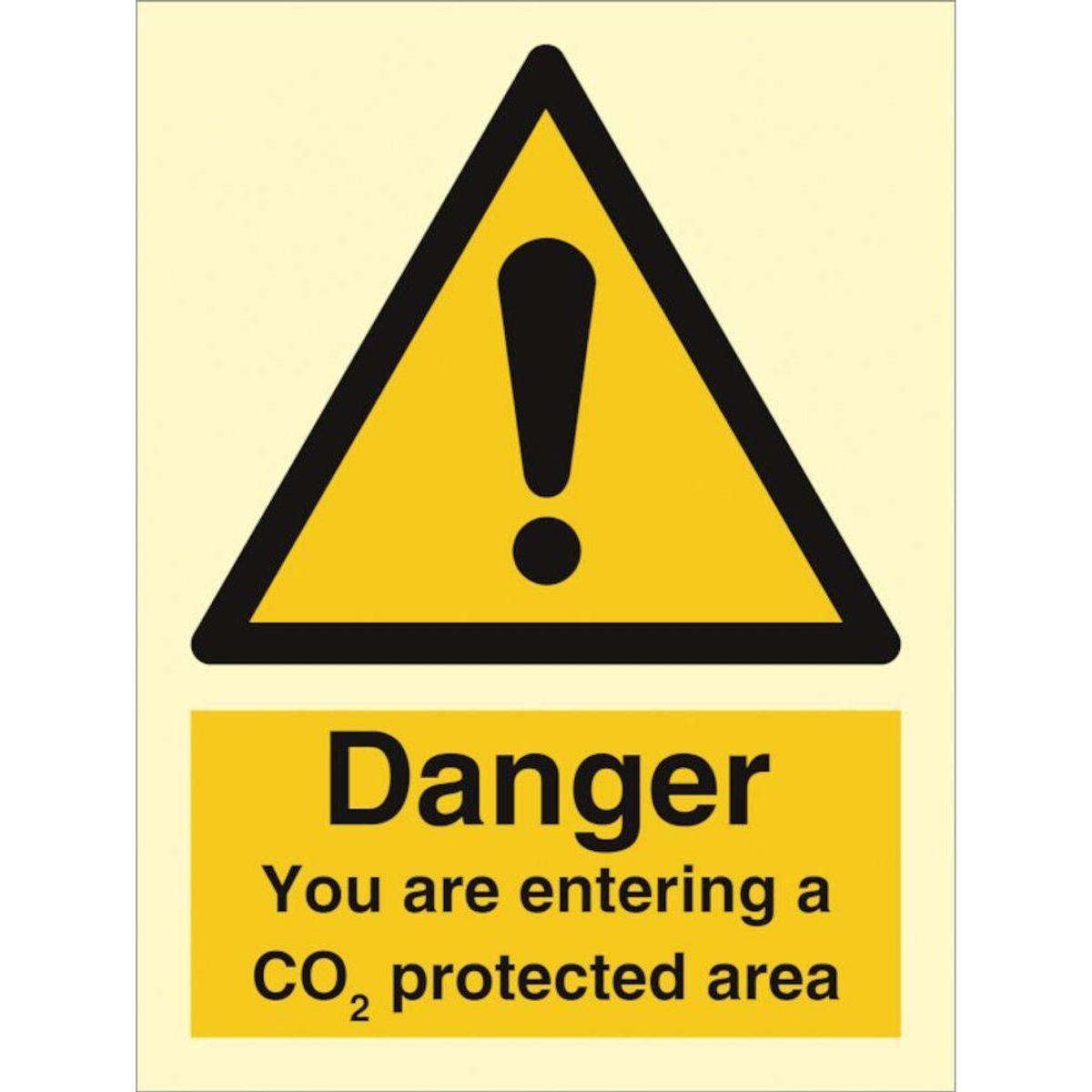 Sign IMO Danger You are entering a CO2 protected a 107060