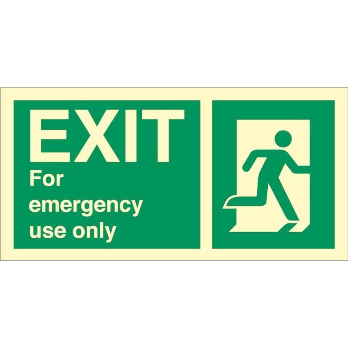 Sign IMO EXIT sign for emergency use only 100127