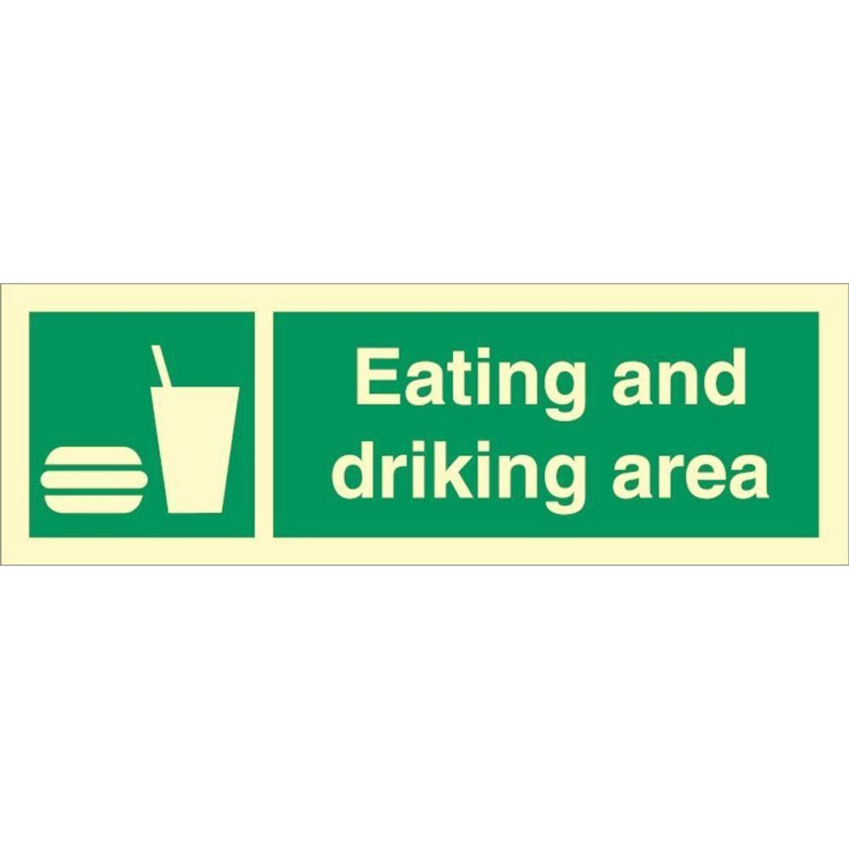 Sign IMO Eating and drinking area 102019