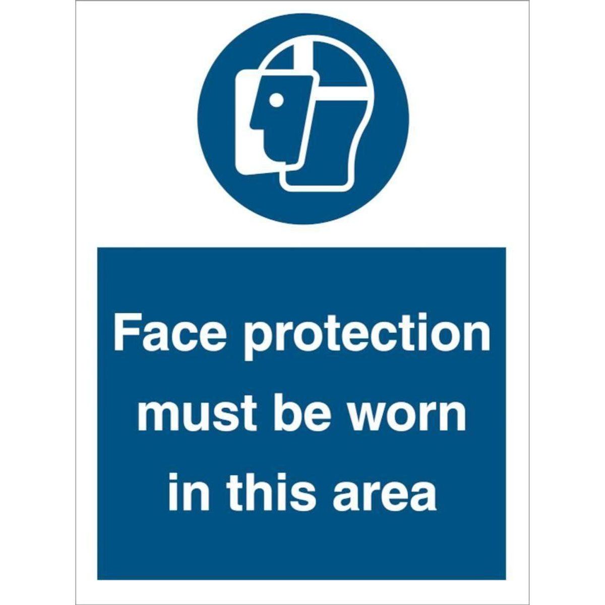 Sign IMO Face protection must be worn in this area 106055