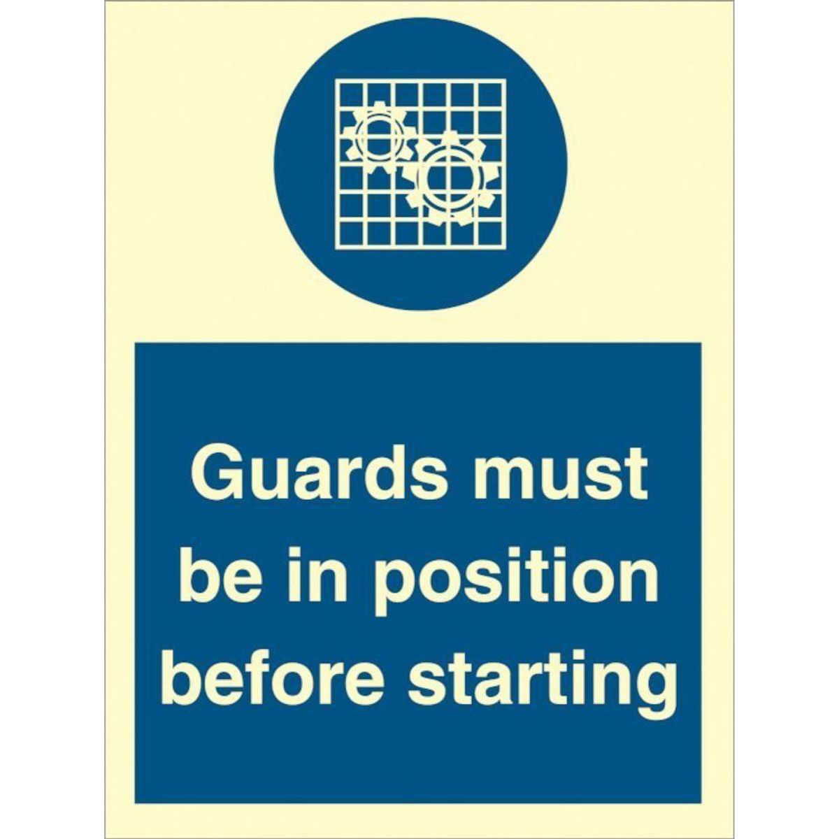 Sign IMO Guards must be in position before startin 106081