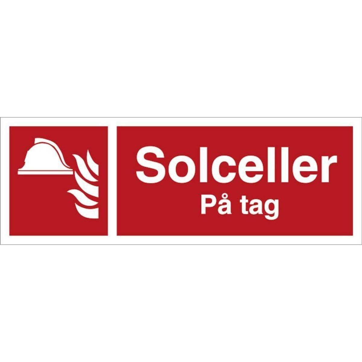 Skilt Solceller på tag H479