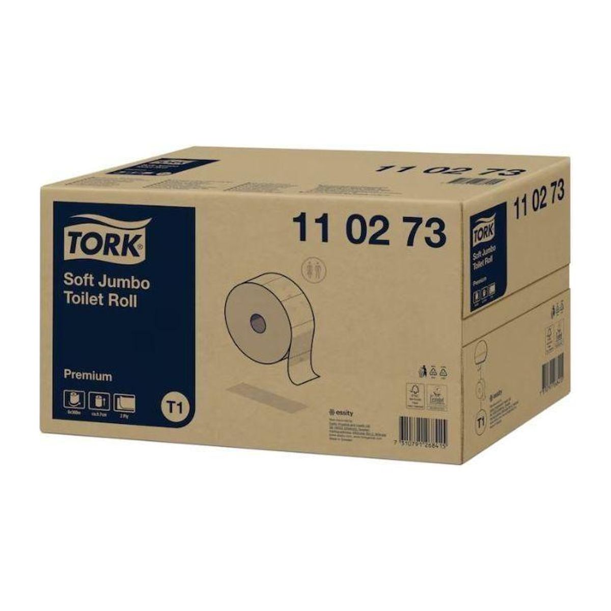 Tork 110273 Premium Soft Midi Jumbo toiletpapir 6 ruller 360 meter T1