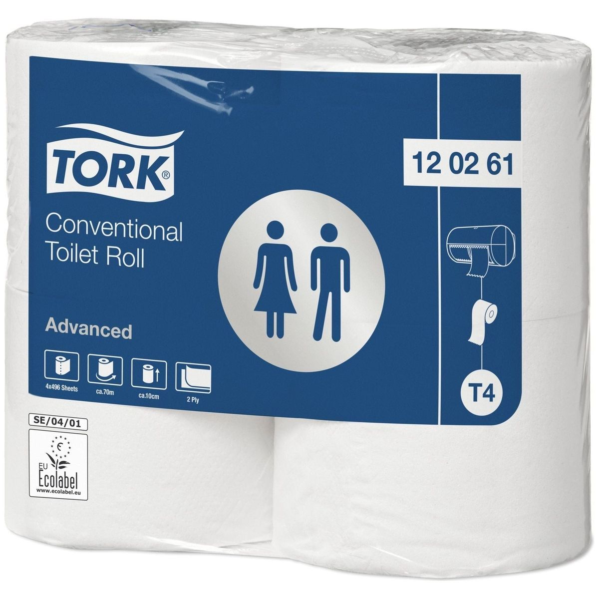 Tork Advanced toiletpapir hvid 2 lag 24 ruller 120261 T4