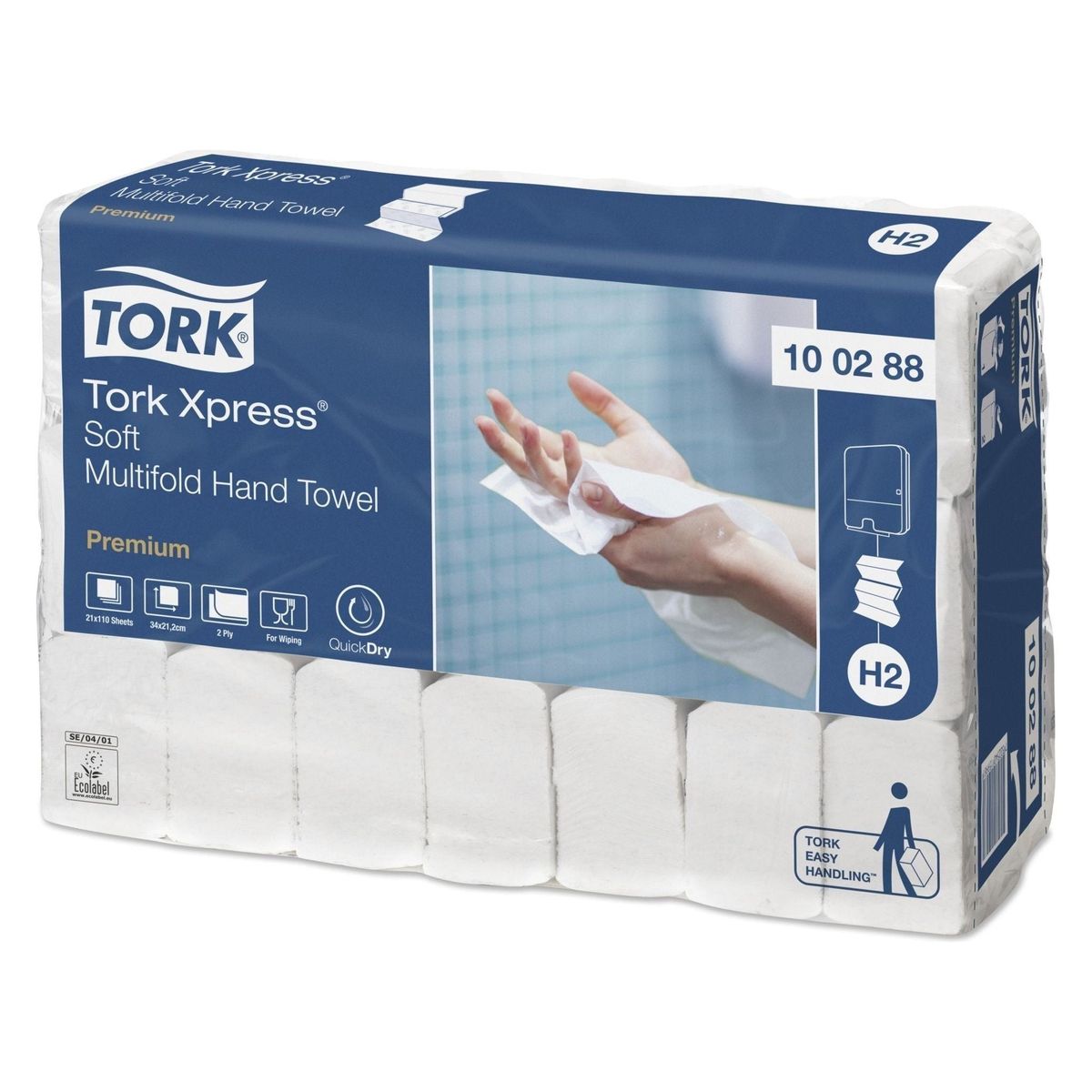 Tork Express Premium soft håndklædeark 100288 2-lag hvid H2 2310 ark