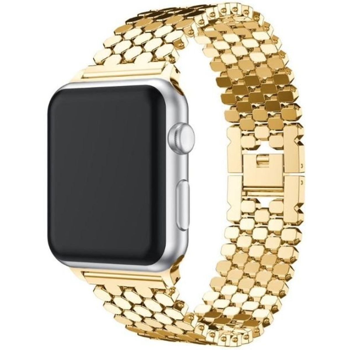 Apple Watch Dotted Rustfri Stål Rem Guld (42/44 mm) - iHero