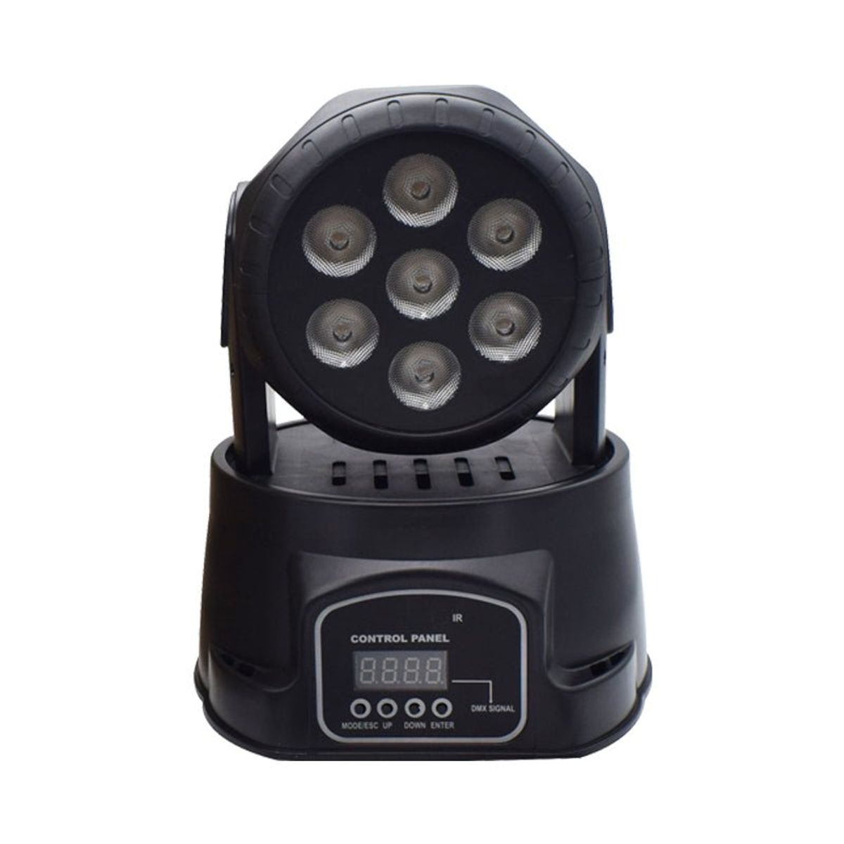 Kraftig Roterende Moving head lampe 100w 7 RGB LED - Musikstyret / DMX / Fjernbetjent - iHero