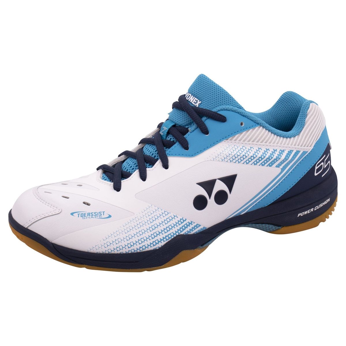 Yonex SHB 65 Z Men Badmintonsko (White/Ocean Blue) - 44