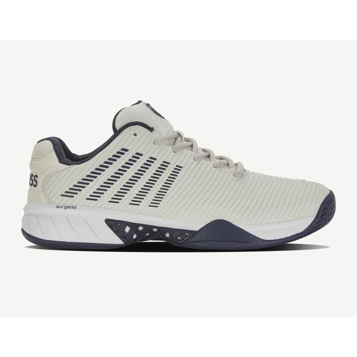 K-Swiss Hypercourt Express 2 Padelsko (Vaporous gray/White/Peacoat) - 46.5