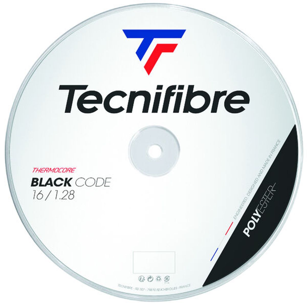 Opstrengning med Tecnifibre Bobine Black Code 16 (Sort)