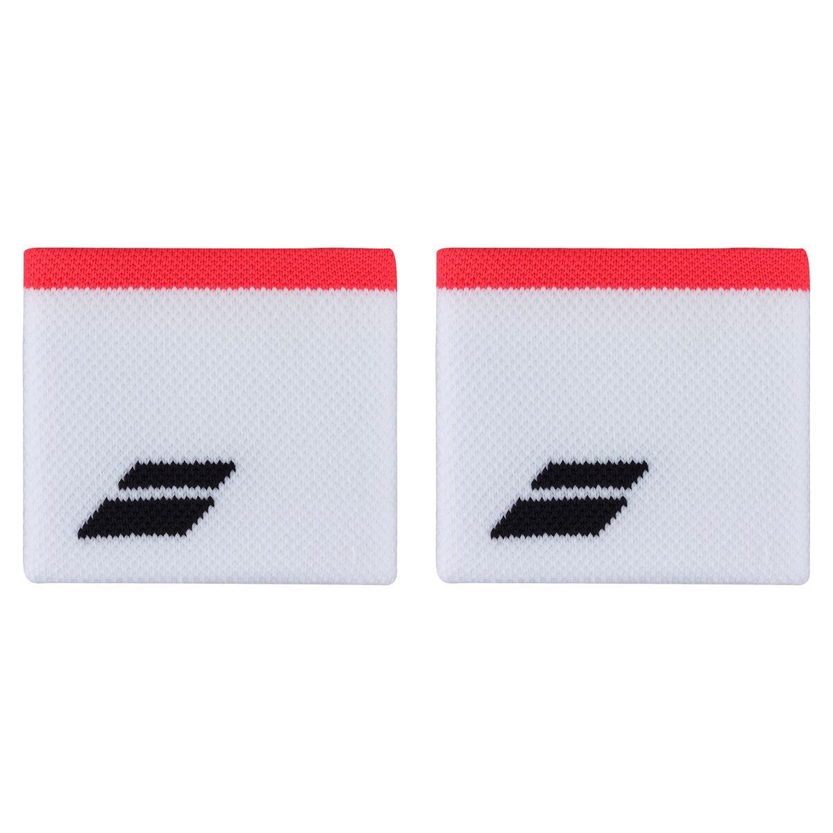 Babolat Logo Wristbands (2-pak, Hvid/rød)