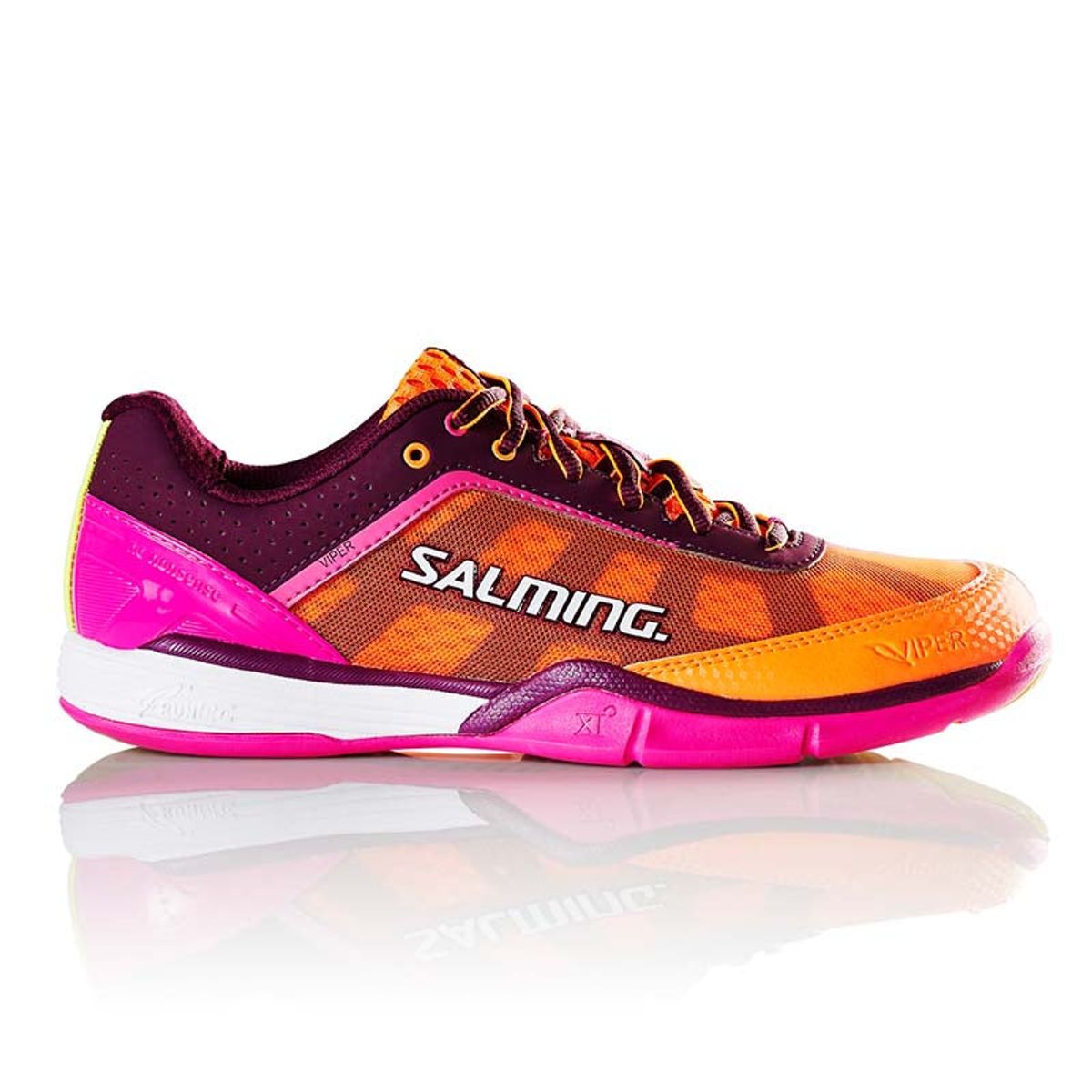 Salming Viper 4 Squashsko (Pink-Orange) - 39 1/3