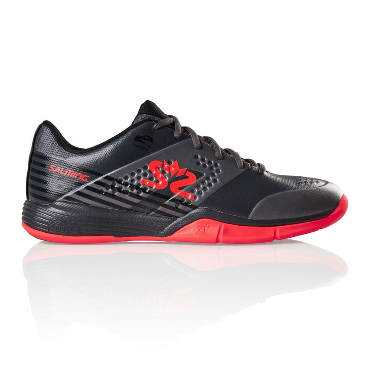 Salming Viper 5 (GunMetal-New Flame Red) Squashsko - 41 1/3