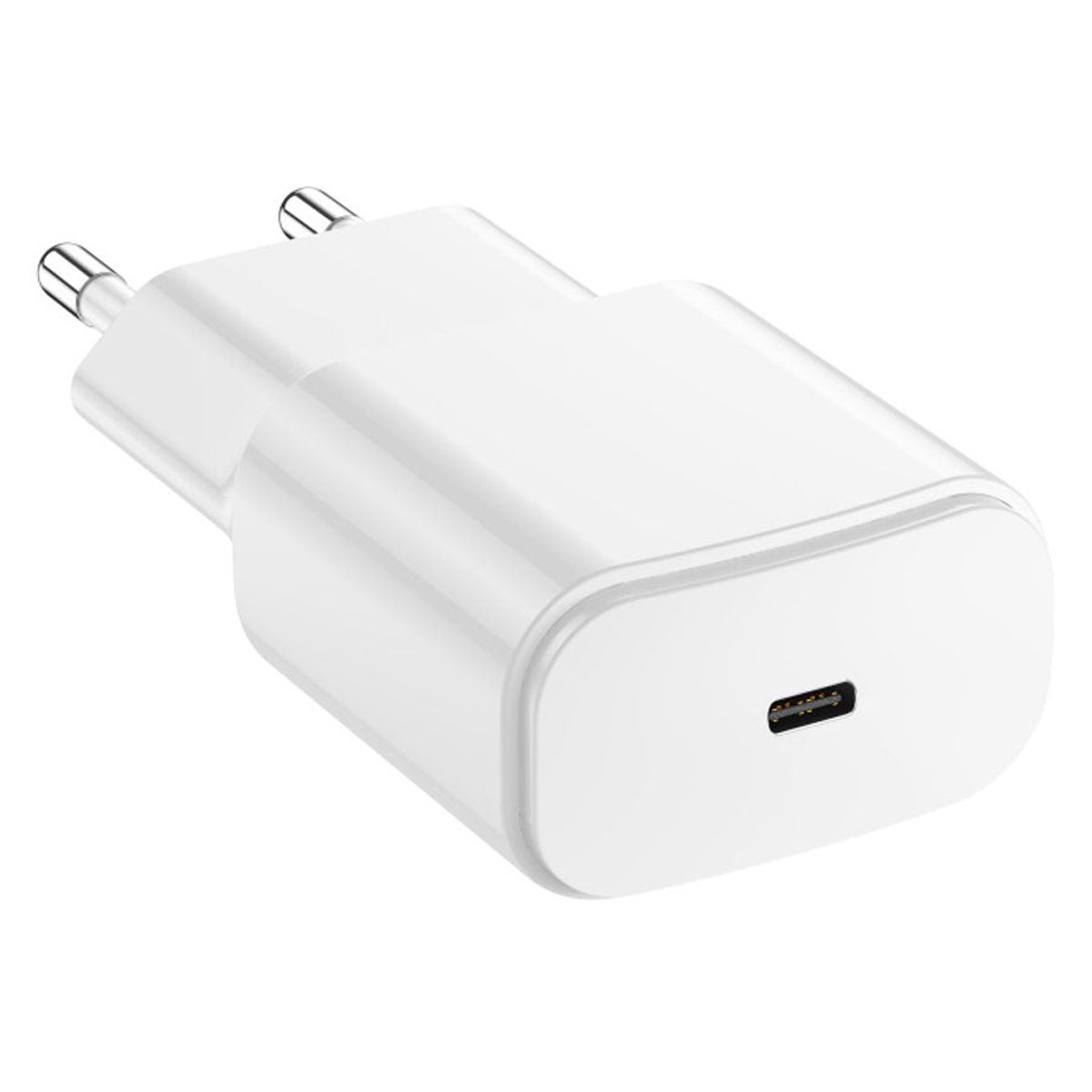 Forever TC-01 20W USB-C PD Vægoplader, Hvid