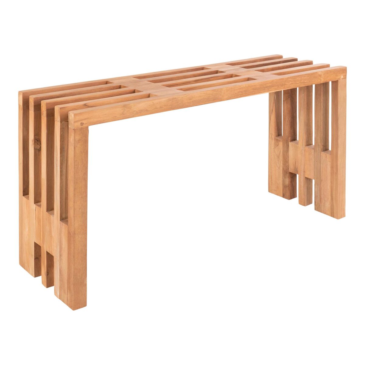 Benidorm Bænk - Bænk I Teak Wood, Natur, 90X30X49 Cm