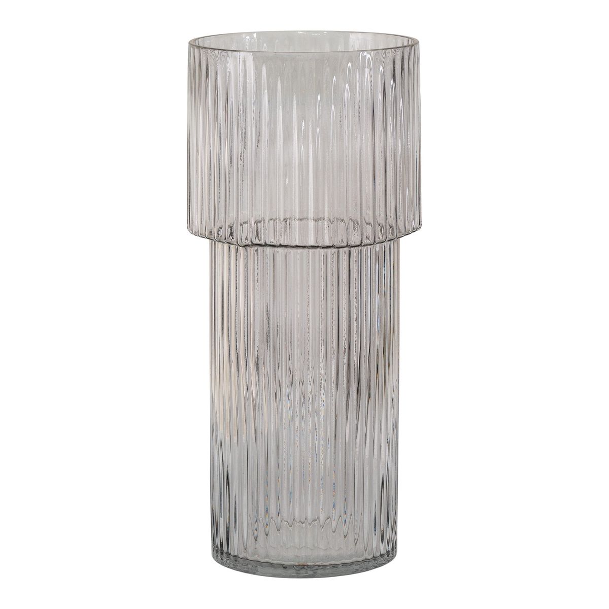 Vase - Vase, Mundblæst Glas, Klar, Ø17,5X40 Cm