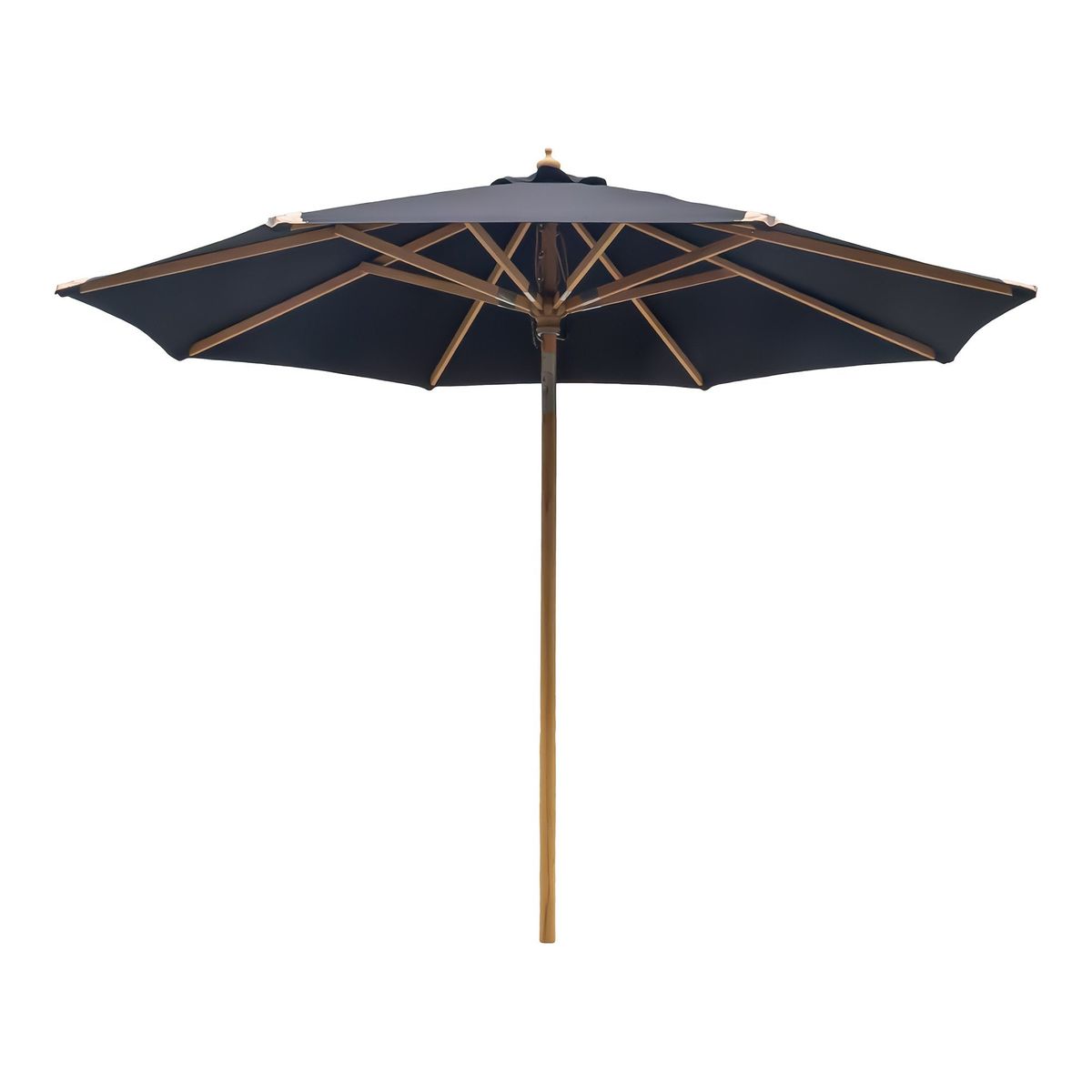 Austin Parasol - Parasol Med Tilt, Træstok, Sort, Ø300 Cm