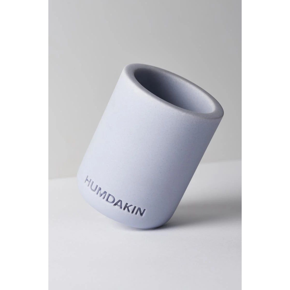 Light Sandstone Toothbrush Mug - Blue Glass