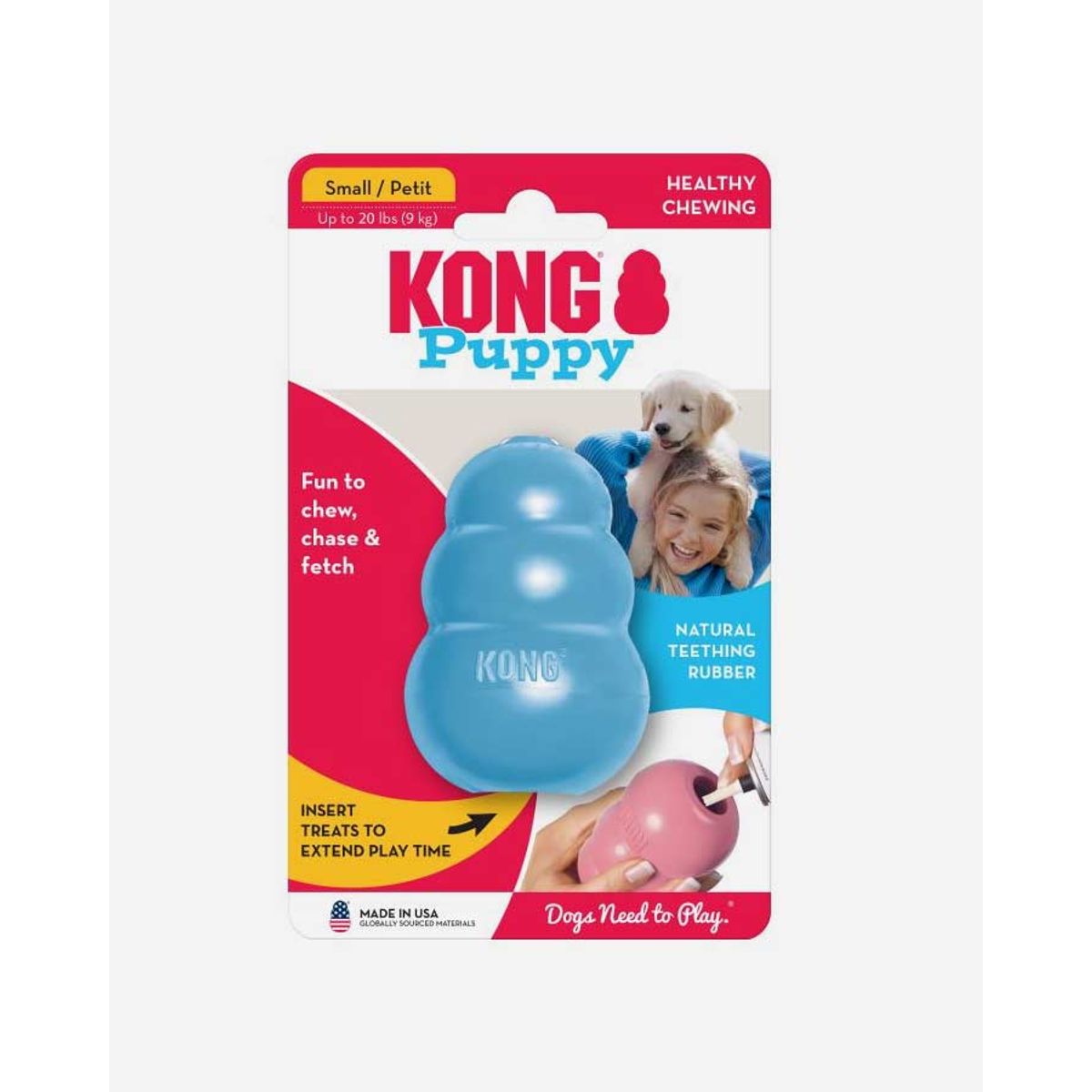 KONG Puppy - Legetøj - 2 farver, Small