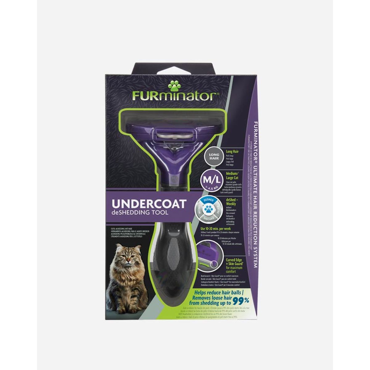 Furminator Long Hair - til kat, L