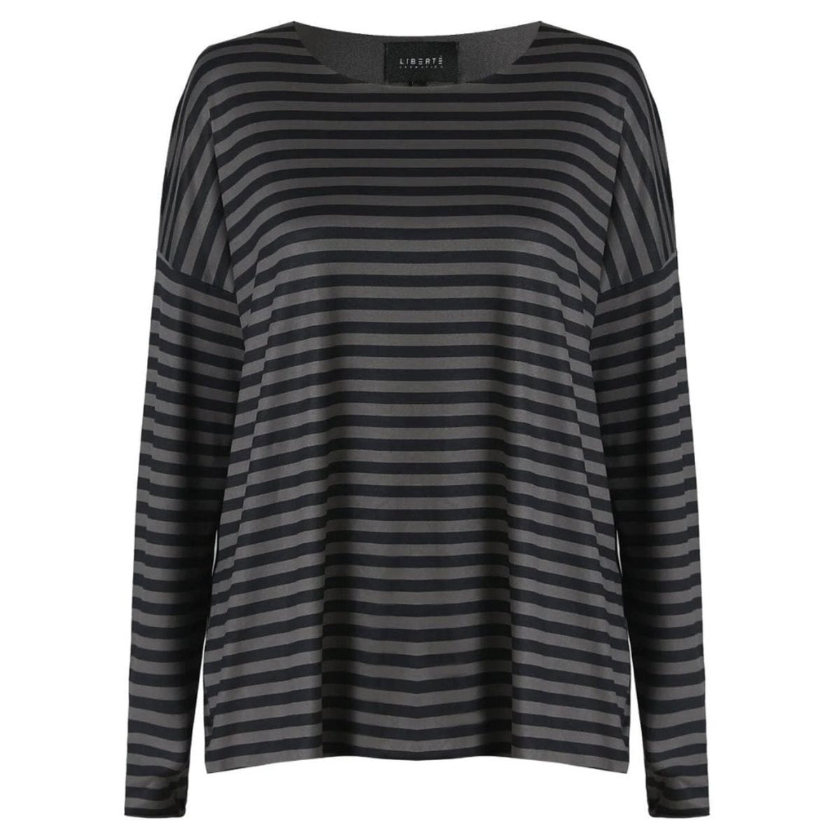 Liberté dame top ALMA - 9504 - DARK GREY BLACK STRIPE