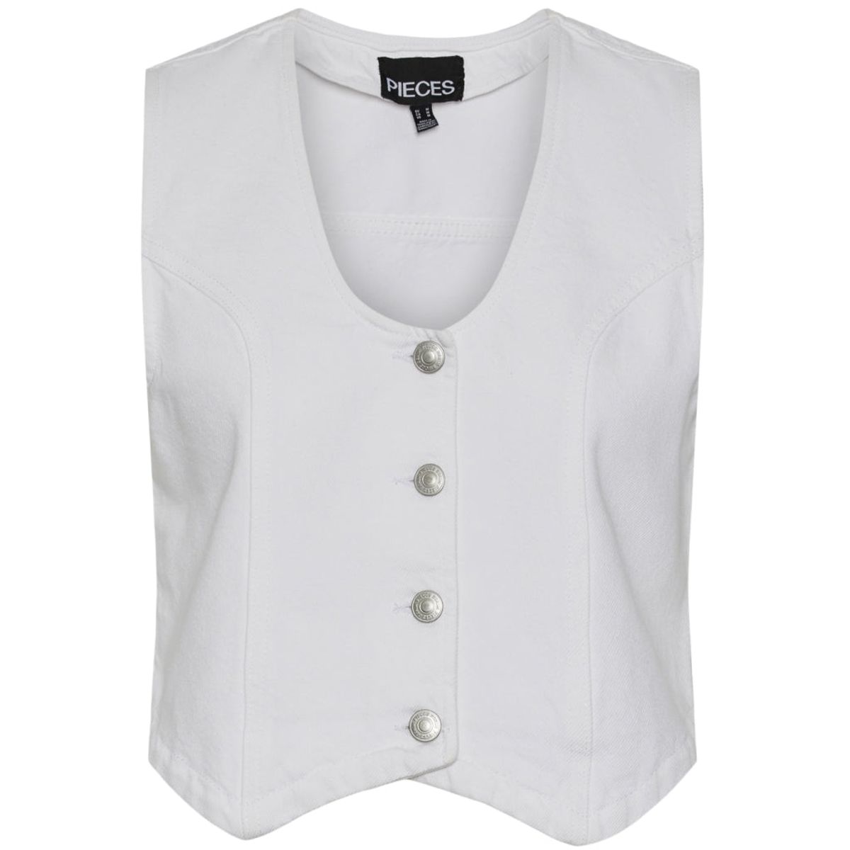 PIECES dame vest PCANNICA - Bright White