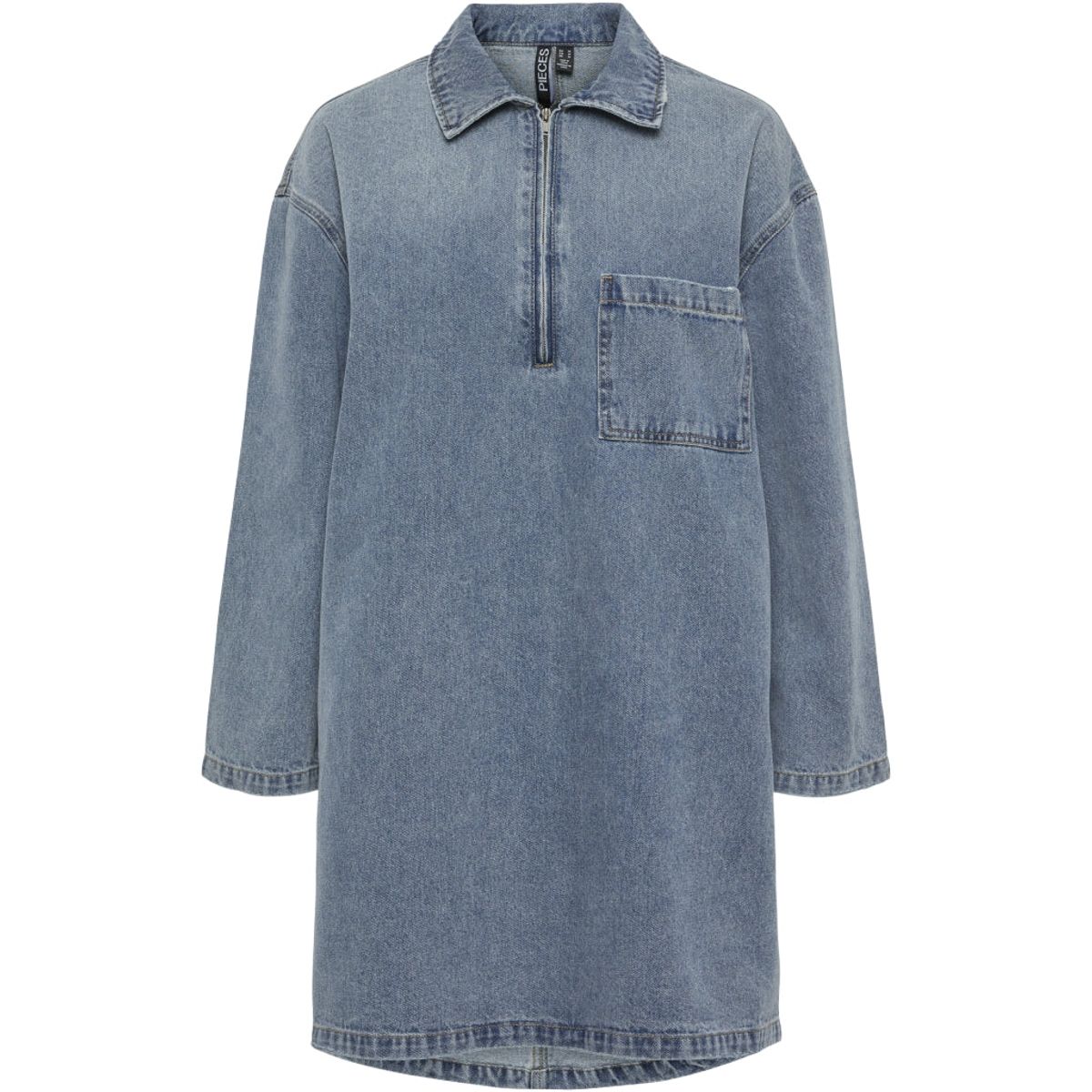 PIECES dame kjole PCRENE - Medium blue denim