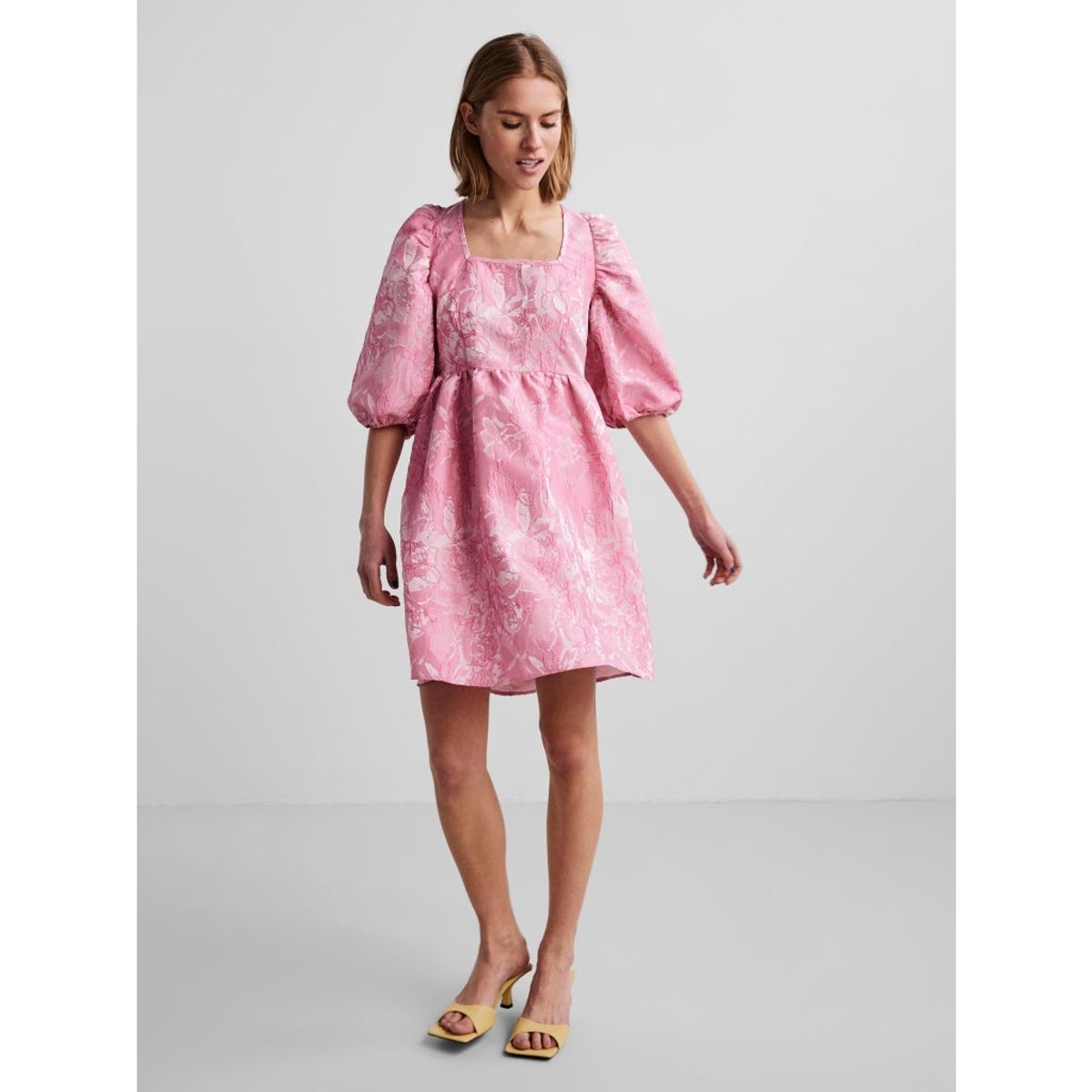 PIECES X DITTE ESTRUP PCAVIONA 2/4 DRESS - Prism pink