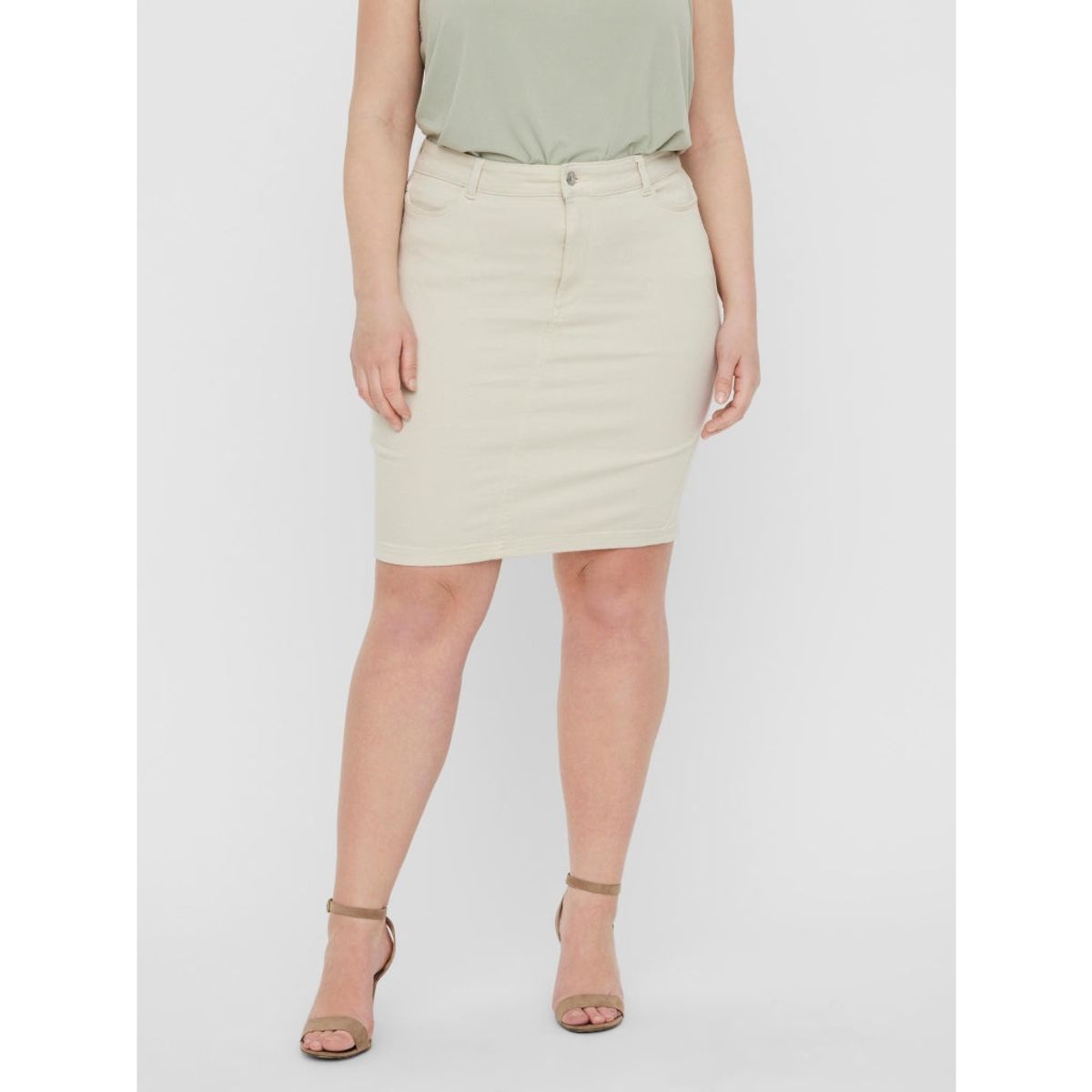 Vero Moda Curve PLUSSIZE dame nederdel VMGITTA - Birch