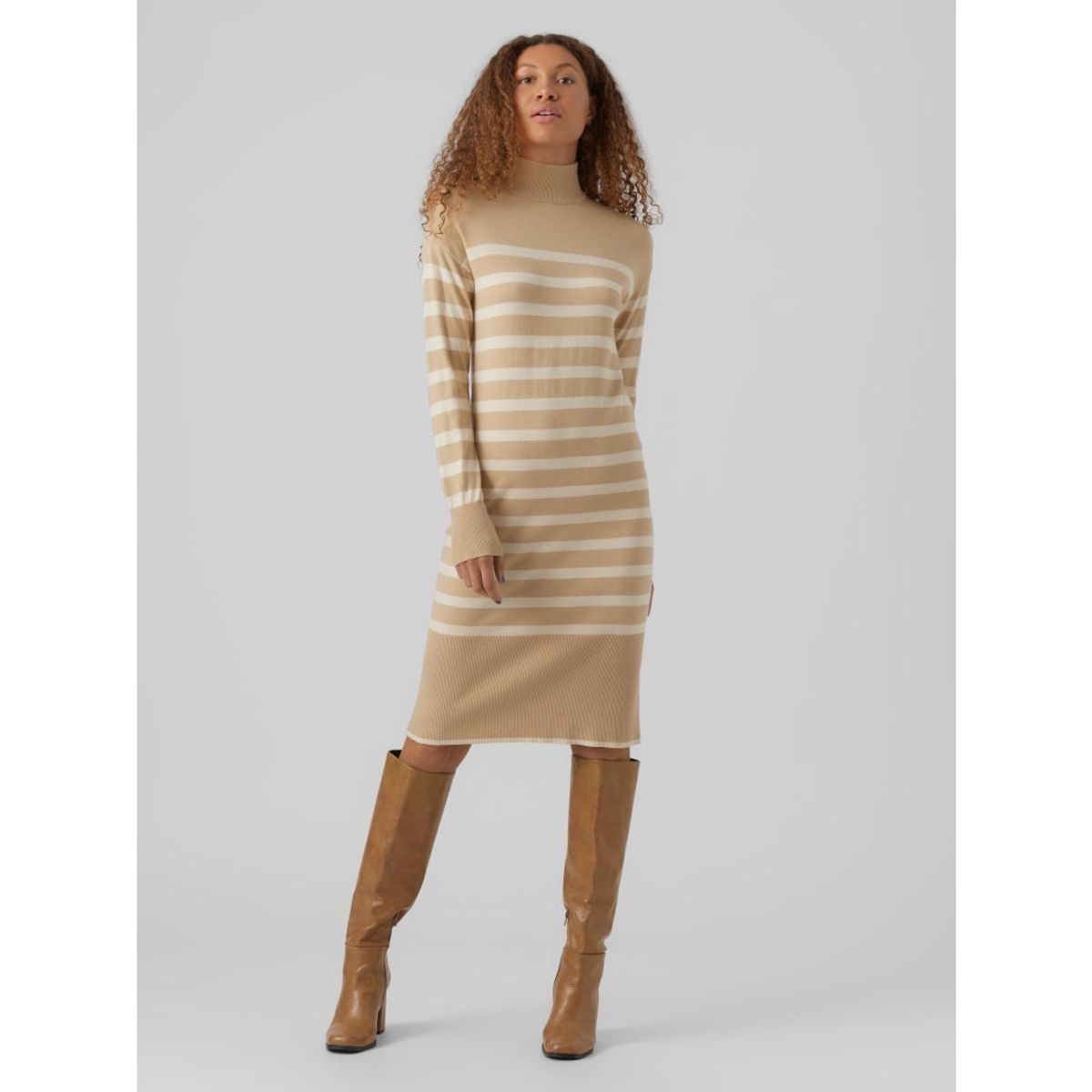 Vero Moda dame kjole VMHAPPINESS - Irish Cream W. BIRCH