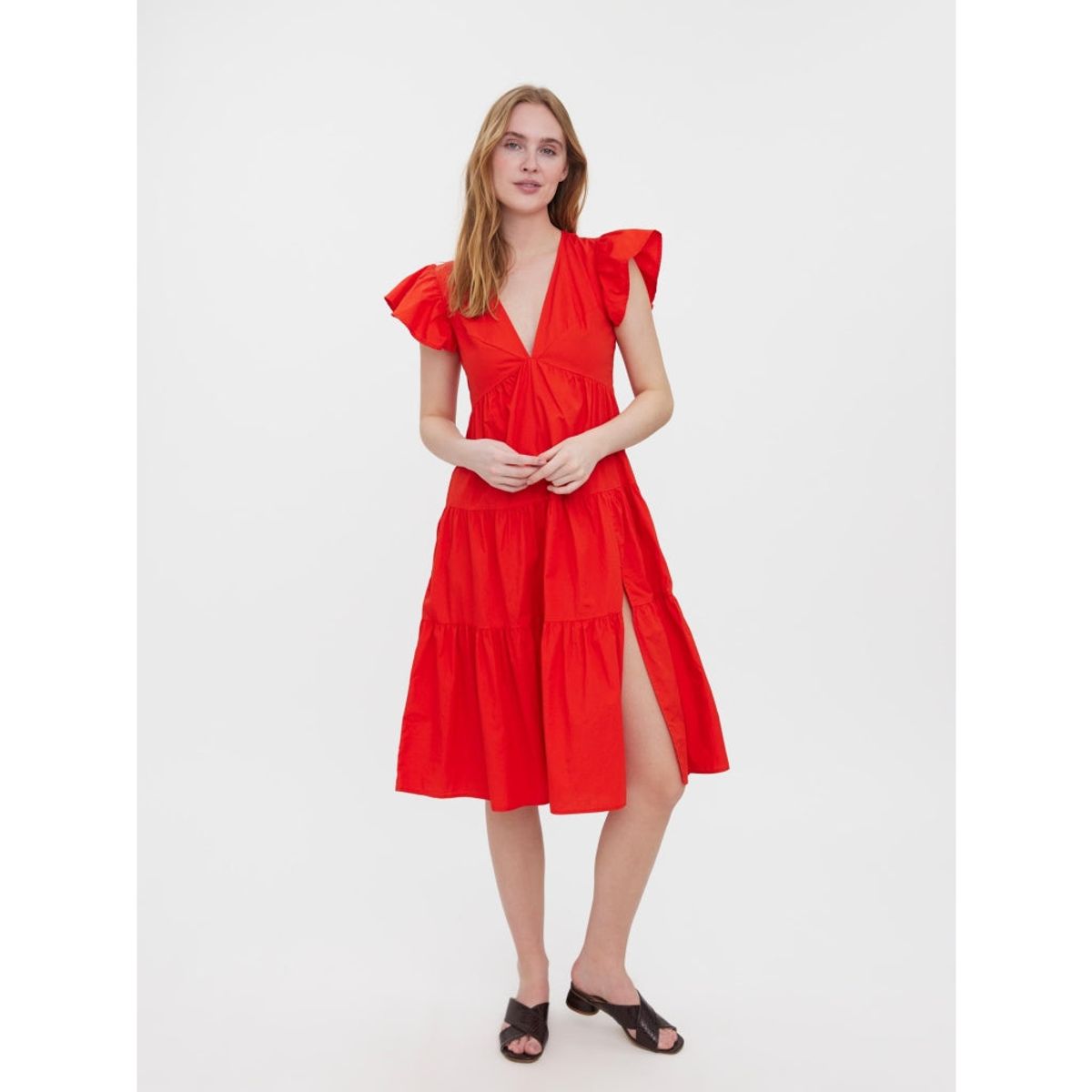 Vero Moda kjole VMJARLOTTE - Spicy Orange