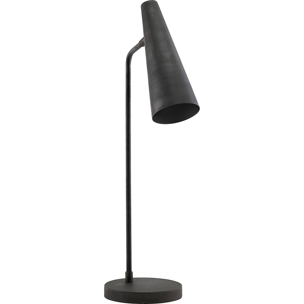 Bordlampe, HD, Mat sort - Matte black / Iron , Brass / h: 52 cm