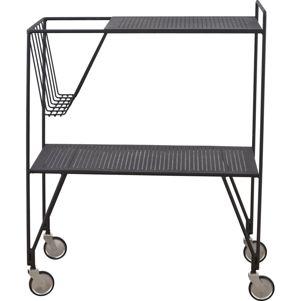 Trolley, HDUse, Sort - Black / Steel / l: 65 cm, w: 40 cm, h: 81 cm