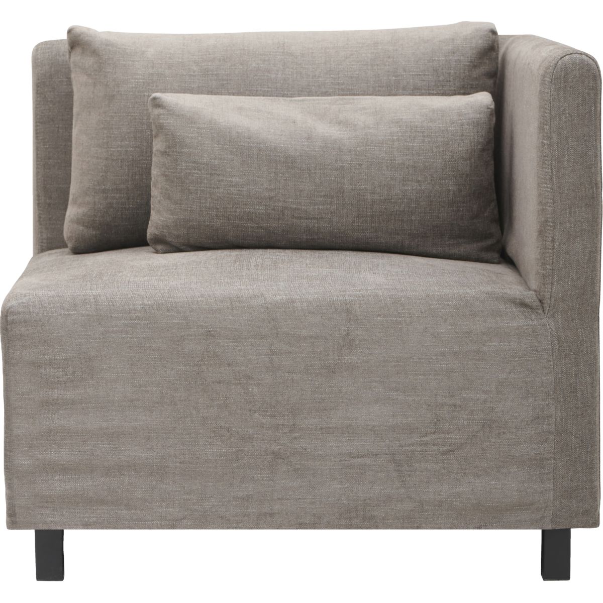 Sofa, Hjørnesektion, HDHazel Night, Grå;Brun - Grey/Brown / Metal , Plywood , Cotton , Legs: Metal / l: 85 cm, w: 85 cm, h: 44 cm