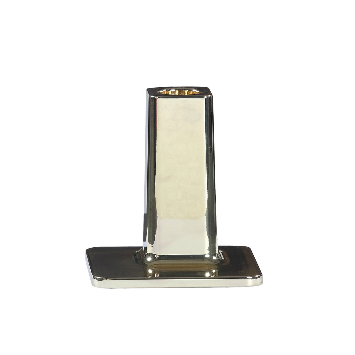 Camino - Ventura 2A Candle Holder - 9x9xh9,5 cm - Brass/Oak/Glass