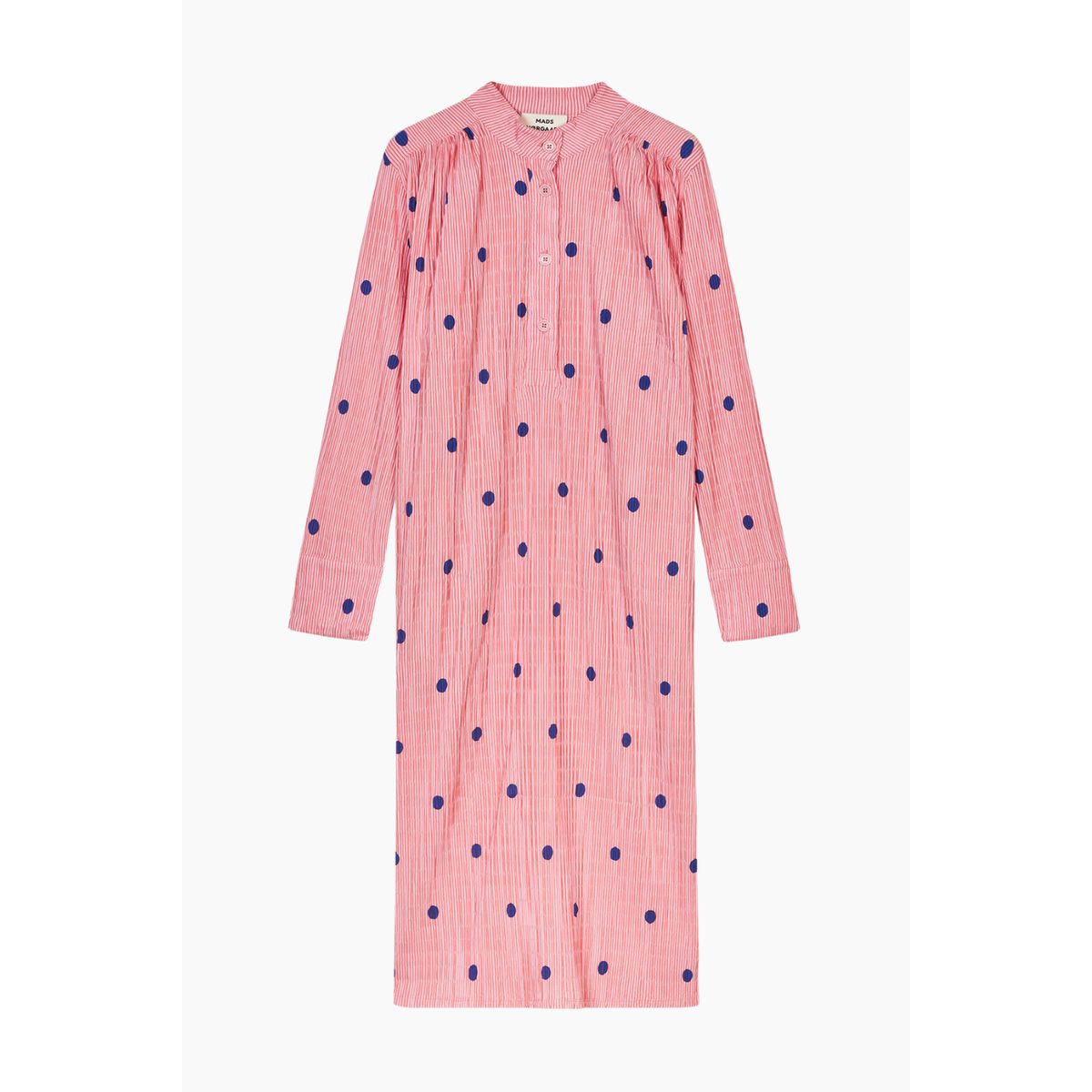 Crinckle Pop Eva Dress AOP - Dot AOP/Candy Pink - Mads Nørgaard - Mønstret XS