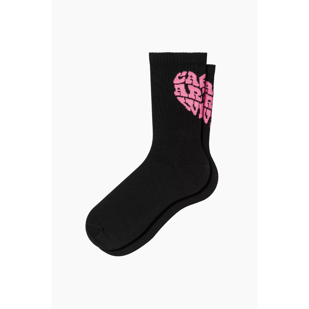 Heartbreaker Socks - Black/Lumo Pink - Carhartt WIP - Sort 35-40