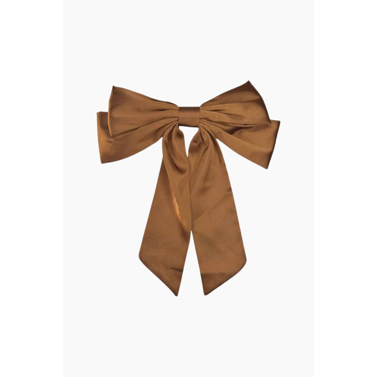 Isabella Bow Barette - Cognac - Pico - Brun One Size