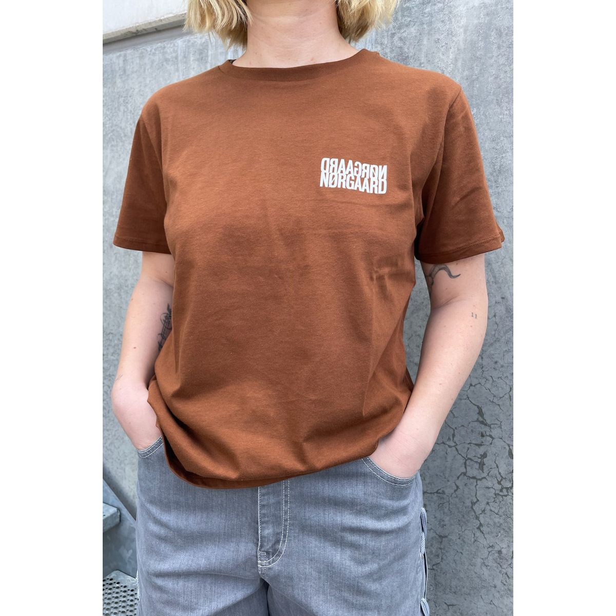 Single Organic Trenda M Tee - Cambridge Brown - Mads Nørgaard - Brun XS