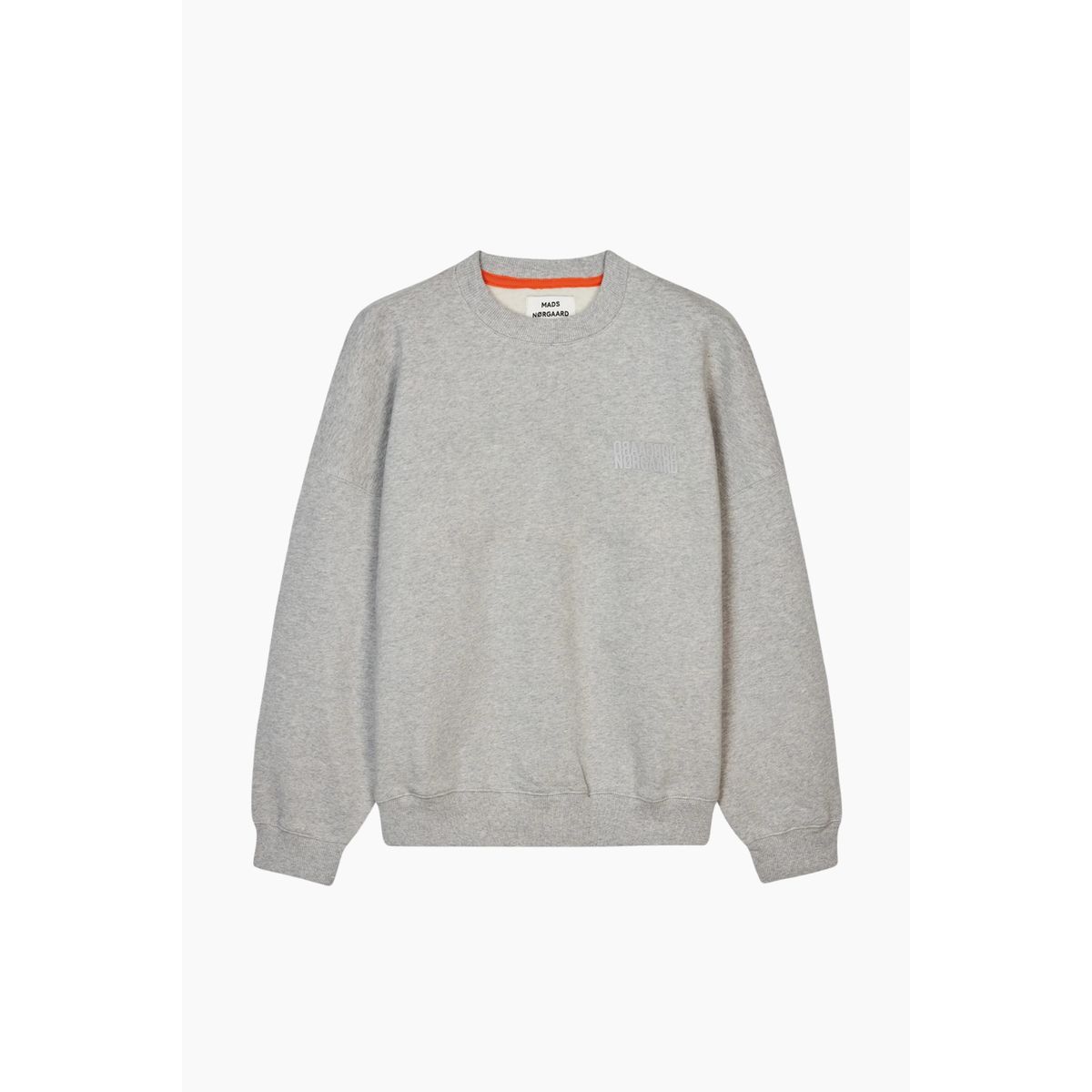 Organic Sweat Atli Sweatshirt - Light Grey Melange - Mads Nørgaard - Grå L