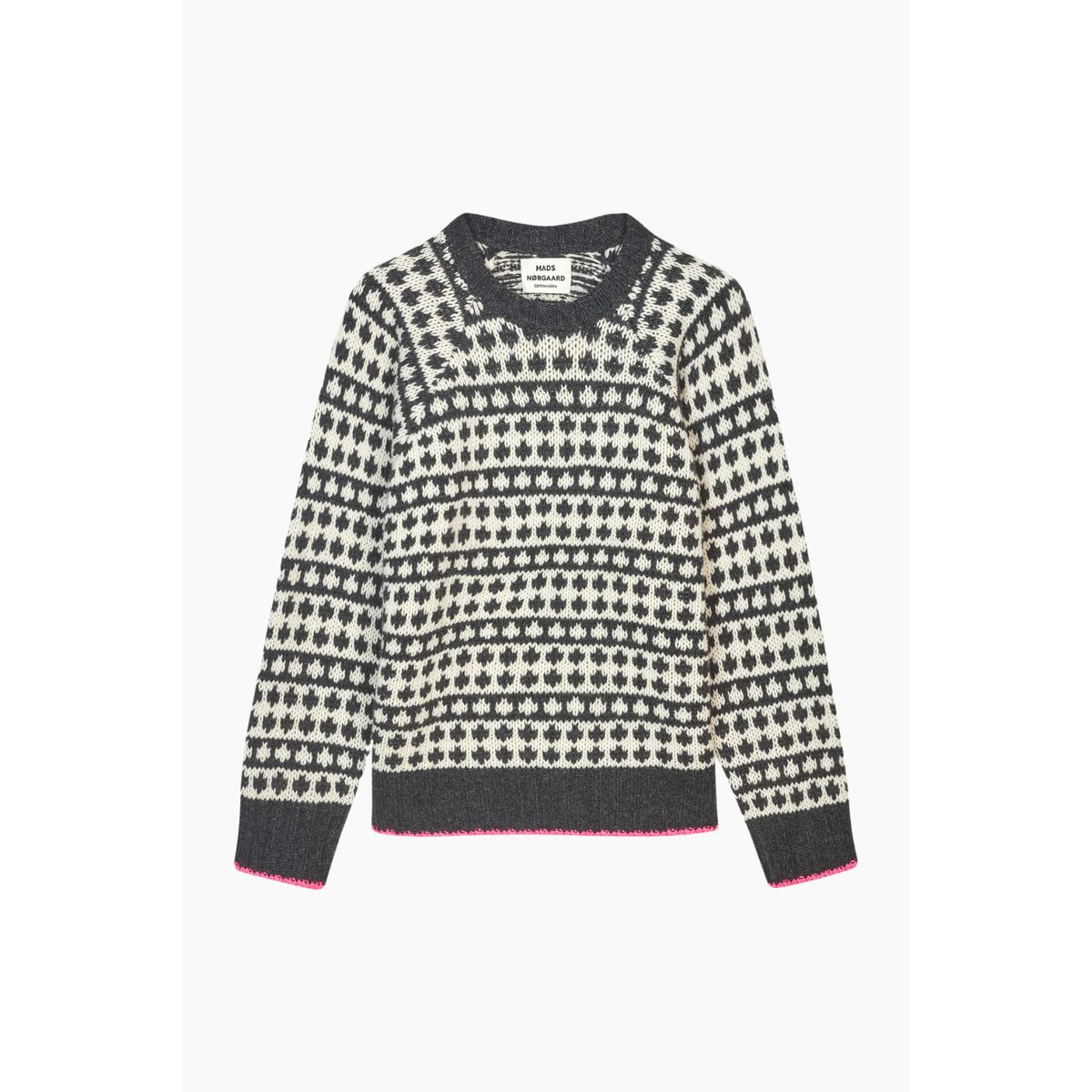 Recycled Iceland Kilian Sweater - Dark Grey Melange/Winter - Mads Nørgaard - Mønstret XS