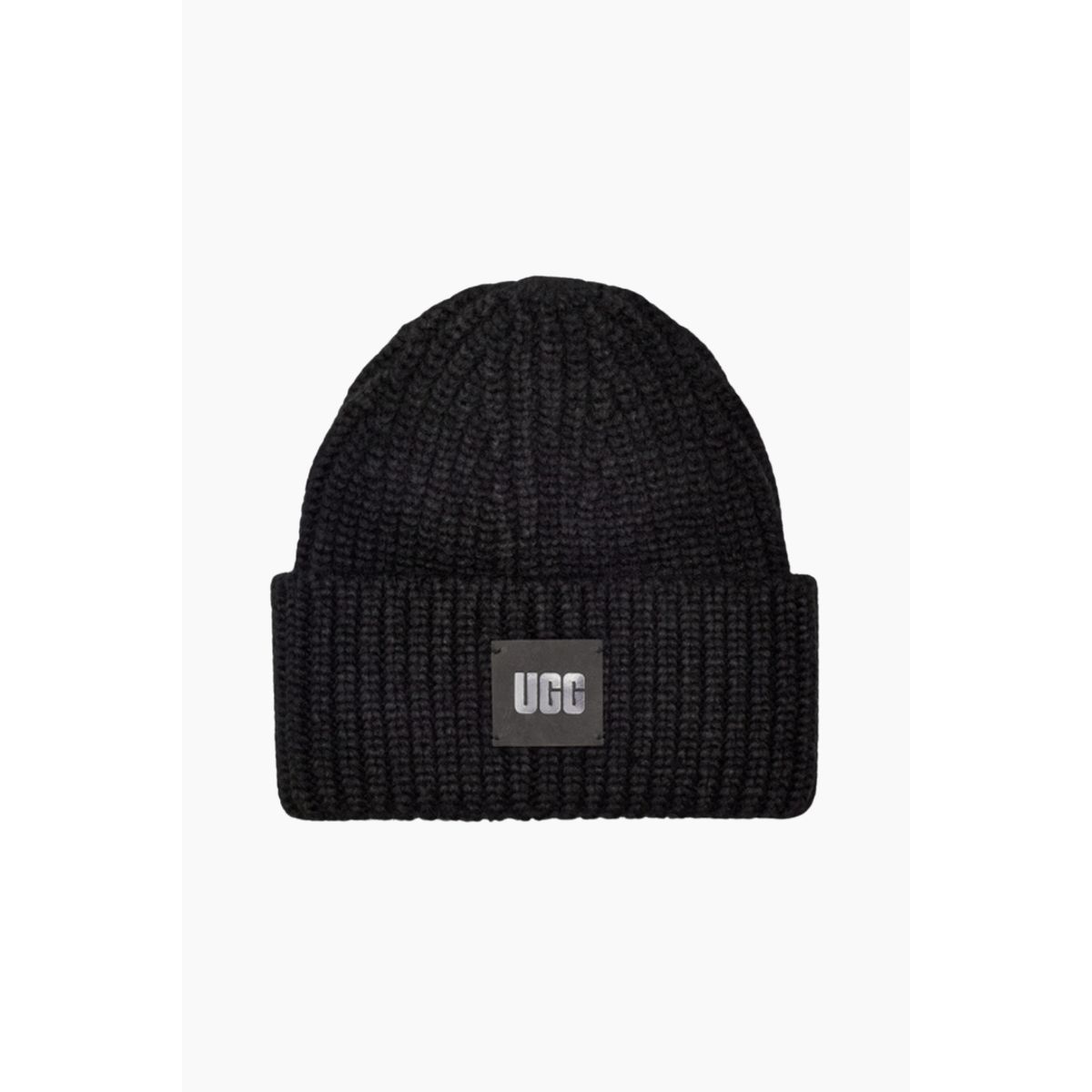 W Chunky Rib Beanie - Black - UGG - Sort One Size